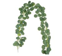 AIOR Eucalipto Artificiale, Ghirlanda Eucalipto Foglie Pianta 6.5ft, Eucalyptus Pianta Finta Ghirlanda Rampicante Verde Foglie Finte per Muro di Nozze Giardino Tavolo Casa Decorazioni, 1 Pezzi
