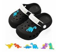AioTio Zoccoli Bambini Leggeri Traspiranti Antiscivolo Facili da Indossare togliere Ragazze Ragazzo Asciugatura Rapida per Giardino Spiaggia Interno Esterno(Piccolo Dinosauri Nero20/21EU)