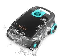 AIPER Scuba E1 Robot piscina senza fili, Sistema trimotore, Doppia filtrazione, Attivazione con un clic, Parcheggio automatico, Adatto a piscine fino a 100mq (Nero)