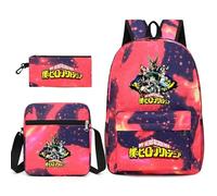 AIPILEI My Hero Academia, set da 3 pezzi con portapranzo e astuccio, set di borse per la scuola per ragazze ragazzi ragazzi ragazzi zaino scuola studente borsa da viaggio zaino, Tipo 6., 32x45x13cm,