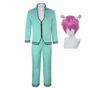 AIPILEI The Disastrous Life of Saiki K - Costume per cosplay, Saiki Kusuo, per cosplay, uniforme scolastica, set completo, per Halloween e carnevale (vestito + parrucca, XL)