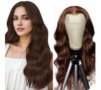 AiPliantfis # 4 Chocolate Brown Body Wave 4x4 trasparente pizzo frontale parrucca di capelli umani 100% non trattati Glueless brasiliani vergini Remy capelli nessun odore nessun groviglio 50 cm