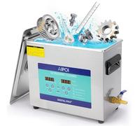 AIPOI Pulitore ad ultrasuoni 6.5L Pulitore Ultrasuoni con Timer e Riscaldamento, per la pulizia di gioielli, occhiali, parti metalliche, strumenti dentali, circuiti stampati, carburatore ecc