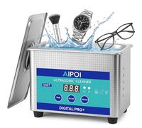 AIPOI Pulitore ad ultrasuoni 800ML, 35W Pulitore Ultrasuoni in acciaio inossidabile con timer da 30 minuti, per la pulizia di gioielli, argento, occhiali, protesi dentarie, parti di orologi, ecc