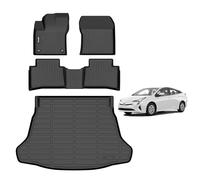 AIPOIL® - Tappetini per pavimenti e fodere per carichi personalizzati per Prius 2016-2022 TPE protezione per tutte le condizioni atmosferiche antiscivolo per pavimenti automobilistici- Set completo di