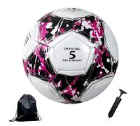 Aipwerer Pallone da Calcio Cucito Taglia 5,Pallone Calcio Bambino,per Amanti del Calcio,per Gioco Partita Calcio,Allenamento Indoor Indoor Team,Pallone per Allenamento (Nero e rosso, Taglia 5)