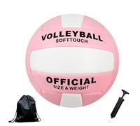 Aipwerer Pallone Pallavolo,Pallone da Beach Volley,Soft Touch Volleyball per Interni ed Esterni,Beach Volley Soft Touch Volleyball Taglia 5,Articolo Con Zaino e Con Pompa (Rosa)