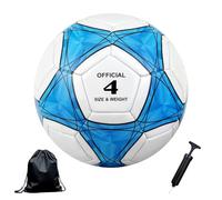 Aipwerer Palloni da calcio, pallone da calcio taglia 4 per bambini, ragazzi e adulti con pompa ad aria, sacchetto di rete, pallone da calcio in pelle per l'allenamento indoor e outdoor, ideale come