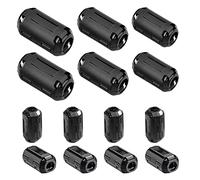 Aiqeer 10 Pezzi Clip-on Ferrite Anello Nucleo Set, Clip Cavo Soppressore Rumore EMI RFI, Filtro Anti-Interferenza Alta Frequenza (3.5 mm, 5 mm, 7 mm, 9 mm, 13 mm Diametro Interno)