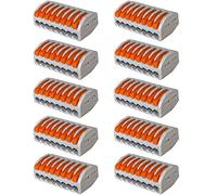 Aiqeer 10 Pezzi PCT-218 Leva-Dado Cavo Connettore, 8 Porte Conduttore Compatto Connettore, Morsettiera Connettore Molla, Morsettiera Cavo Connettore Rapido