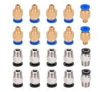 Aiqeer 20 Pezzi 3D Stampante Pneumatico Connettori Set (10 Pezzi PC4-M6 Pneumatico Rapido Raccordo e 10 Pezzi PC4-M10 Pneumatico Dritto Raccordo)
