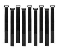 Aiqeer 30 Pezzi 20 cm Nero Fascette, Fascette Cavi Riutilizzabili, Cinghie gancio e passante multiuso, per Gestione dei Cavi