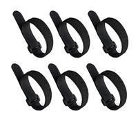 Aiqeer 30 Pezzi 20 X 2 cm Fascette Cavi Riutilizzabile, Fascetta Cavi Nylon Regolabile, Hook e Loop Cavi Cinghia (Nero)