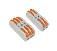 Aiqeer 30 Pezzi SPL-2 / SPL-3 Leva-Dado Cavo Connettore Kit, Bilaterale Conduttore Compatto Connettore, Morsettiera Connettore Molla, Morsettiera Cavo Connettore Rapido