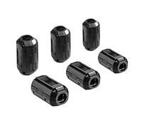 Aiqeer 6 Pezzi Clip-on Ferrite Anello Nucleo Set, Clip Cavo Soppressore Rumore EMI RFI, Filtro Anti-Interferenza Alta Frequenza (5 mm, 7 mm, 9 mm Diametro Interno)