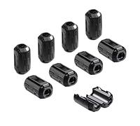 Aiqeer 8 Pezzi Clip-on Ferrite Anello Nucleo, Clip Cavo Soppressore Rumore EMI RFI, Filtro Anti-Interferenza Alta Frequenza (7 mm Diametro Interno)