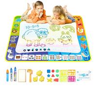 AIQI Tappeto Magico Bambini, 100 x 80 cm Doodle Tappeto Magico, Riutilizzabile per Tappetino Doodle da Disegno ad Acqua con Accessori, Regalo Giocattolo Educativo per Bambini 1 2 3 4 5 6+ Anni