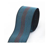 AIQIJOHI Elastici da Cucito Larghi Fascia Elastica a Righe da 50 mm for Cucire Nastri in Gomma for Schienale della Sedia del Divano 1-10 m Cinghia for Cuscino Accessori Fai Te(Navyblue-Red3,2Meters)