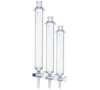 AiQima Colonna for cromatografia con Nucleo in Sabbia di Vetro da Laboratorio 1 pz con Bocca Standard e pistone in Vetro 16 22 30 40 * 200 300 400mm (Size : 30x300mm- caliber24)
