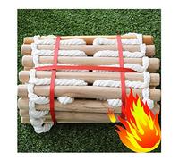 AiQima Scala Di Corda, Scala Antincendio, Scala Di Emergenza in Corda Di Legno, Scale Antincendio Scala Di Sicurezza Morbida Fuga/Natural/8M