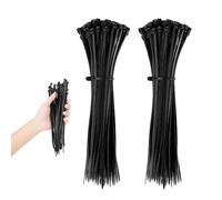 AiQInu 100 Pezzi Fascette Plastica per Cablaggio, 200 x 4.8 mm Fascette Elettricista Cavi Stringicavo, Fermacavo Nere Elettricista