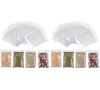 AiQInu 100 Pezzi Sacchetti Plastica 10 x 15 cm, Sacchetti Alimenti Richiudibili, Buste Plastica Trasparenti Ziplock Bags per Gioielli, Componenti Elettronici (Confezione da 2)