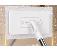 AiQInu 100cm Mocio con Sistema di Bloccaggio a Pressione, Mocio a Pinza ccon 10 Ricambio Panno, Cambio Tessuto Senza Contatto con lo Sporco, Pulizia Completa per Pavimenti, Vetri, Pareti, Cucina