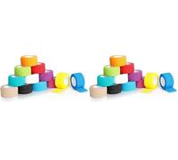 AiQInu 12 Rotoli di Bende Elastiche Autoadesive Colorate per Animali 2.5 cm x 4.5 m, Ipoallergeniche, Impermeabili e Traspiranti, Garza Autoadesiva per Fasciatura, per ginocchio spalla gomito