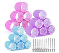 AiQInu 30 Pezzi Bigodini Grandi Set, Include 18 Pezzi Bigodini Per Capelli E 12