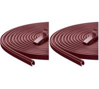 AiQInu 3m (L) Paraspifferi Finestre, Nastro di tenuta a forma di D impermeabile per l'isolamento delle Guarnizione Finestra del telaio della porta (10mm（W）×6mm(T)) (Confezione da 2)