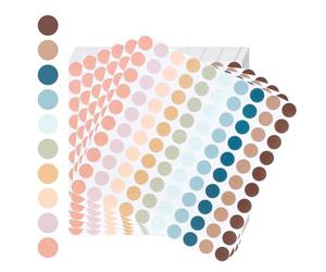 AiQInu 4000 Pezzi Bollini Adesivi Colorati 10mm Etichette Adesive Etichette Autoadesive Colorate a Punti Adesive Codifica Rotonde Adesivi per Forniture per Ufficio a Casa, 10 colore del macaron