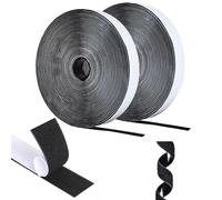 AiQInu 5m x 20mm Feltro Adesivo Forte Biadesivo, Sistema Di Fissaggio Hook & Loop, Riutilizzabili Nastro Strappo Adesivo Forte Per Tessuto DIY