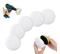 AiQInu 7 Pezzi Kit Lucidatura Auto, 80 mm Tamponi Per Lucidatura,Tamponi Lucidatura Auto, Kit Lucidatura Auto Per Lucidatura E Ceratura Di Auto, Con Adattatore Per Trapano M10