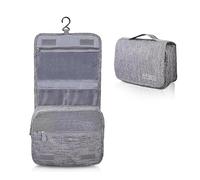 AiQInu Beauty case da appendere, impermeabile, organizer da viaggio per uomini e donne, borsa cosmetica multi scomparto con gancio per trucco, shampoo e prodotti essenziali