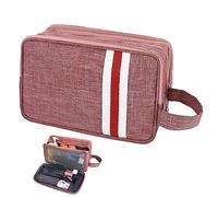AiQInu Beauty Case da Viaggio, Borsa da Toilette da Viaggio per Donna Uomo,Impermeabile Beauty Case per Organizzare Oggetti Personali Accessori (Rosa)