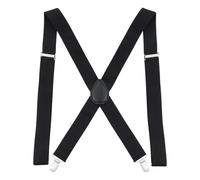 AiQInu Bretella con Forte Clip 3.5cm, Forma di X con 4 Clip Robuste, 125 cm Bretelle Pantaloni per Camicie, Abiti, Feste, Affari