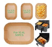 AiQInu Carta Forno per Ninja AF500EU Friggitrice ad Aria,150 Pezzi Carta Pergamena Food-Grade BPA Free, Antiaderente Carta per Friggitrice ad Aria Facile da Pulire per 10.4L Friggitrice ad Aria