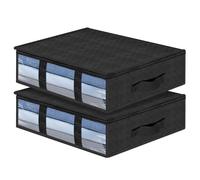 AiQInu Contenitori Sottoletto,2 Pezzi Organizer Sotto letto Con Finestra di Osse
