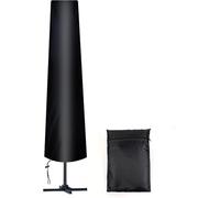 AiQInu Copertura per ombrellone per Ø 300 cm, 2 Pezzi Tessuto Oxford 210D Neracopertura ombrellone da giardino con Custodia, Resistente alle Intemperie, Resistente ai raggi UV, Resistente alla neve