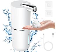 AiQInu Dispenser Sapone Bagno Automatico, 380ml Dispenser Sapone Cucina con Sensore di Movimento Infrarossi, USB Ricaricabile, Impermeabile IPX5, Adatto per Cucina, Bagno, Hotel, Scuole