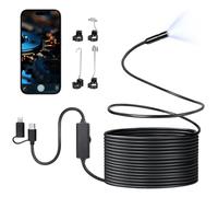 AiQInu Endoscopio per Smartphone, Telecamera Endoscopica 1920P con 8 LED, IP67 Impermeabile, Compatibile con iOS e Android, Perfetto per Ispezioni Elettriche e Manutenzione Veicoli (32.8ft/10m)