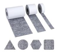 AiQInu Feltro Adesivo, 3 Feltrini Per Mobili con Adesione, Proteggi Mobili e Pavimenti, Autoadesivi Mobili Pad per Tavolo Divano Antiscivolo Riduzione del Rumore (100x10cm, 100x5cm, 100x2cm)