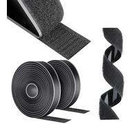 AiQInu Feltro Adesivo Forte 10m x 20mm, Sistema Di Fissaggio Hook & Loop, Nastro a Strappo Per Tessuto DIY