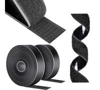 AiQInu Feltro Adesivo Forte, 5m x 30mm Feltro Adesivo Forte Biadesivo, Sistema Di Fissaggio Hook & Loop, Nastro A Strappo Per Tessuto DIY