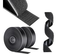 AiQInu Feltro Adesivo Forte Biadesivo, Sistema Di Fissaggio Hook & Loop, Nastro Adesivo A Strappo Per Tessuto DIY, 10m x 30mm