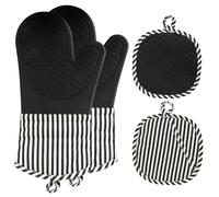 AiQInu Guanti Da Forno Silicone, Guanto Forno Cucina, Guanti Da Forno In Silicone, Guanti Da Cucina Per Forno Per Cucinare Cuocere Al Forno e Grigliare