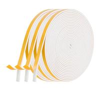 AiQInu Guarnizione Finestra Autoadesiva,3 Rotoli 6x3mm 15m Schiuma Nastro Paraspifferi Porta, Alta Densità Neoprene Adesivo Isolamento Nastro Sigillante per Anti Freddo, Rumore e Collisione