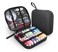 AiQInu Kit da Cucito 86PCS, Cucito Professionale Accessori Portatile Kit, 18 Rocchetti Filo, Bottoni, Spille, Aghi, Apriasole, Ditale, Metro a Nastro ecc