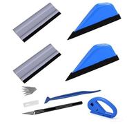 AiQInu Kit di 7 Pcs Attrezzi di Installazione di pellicole per vetri per Auto, Kit Applicazione Adesivi Auto con Taglierino Professionale e Spatole per Pellicola, per Installazione Pellicole Auto