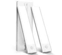 AiQInu Luce Armadio 66 LED con Sensore Movimento, USB Ricaricabile Led Sottopensile,20cm Dimmerabile Lampada Armadio con Striscia Magnetica Adesiva per Cucina, Scale, Corridoi